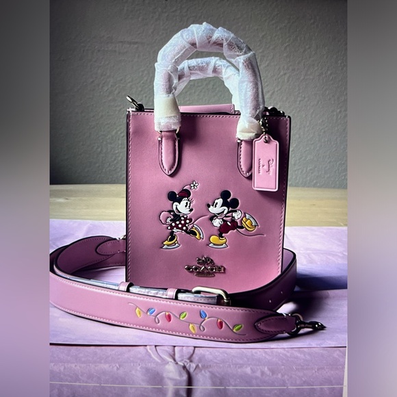 ⛸️❄️⛸️ DISNEY X COACH NORTH SOUTH MINI TOTE WITH ICE SKATE MOTIF ⛸️❄️⛸️ NWT ⛸️ - Picture 15 of 16